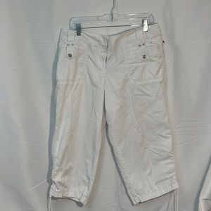 #2095 loft white Capri business casual size 12 NWOT